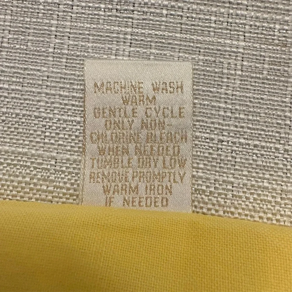 Williams Sonoma Yellow Cotton Dinner Napkins Set of 10 19.5x20 Farmhouse